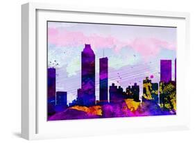 Atlanta City Skyline-NaxArt-Framed Art Print