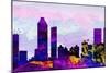 Atlanta City Skyline-NaxArt-Mounted Art Print