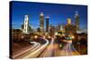 Atlanta Downtown Skyline during Twilight Blue Hour-Rob Hainer-Stretched Canvas