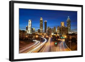 Atlanta Downtown Skyline during Twilight Blue Hour-Rob Hainer-Framed Photographic Print