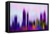 Atlanta Downtown Skyline-NaxArt-Framed Stretched Canvas