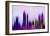 Atlanta Downtown Skyline-NaxArt-Framed Art Print