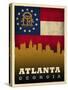 Atlanta Flag-Red Atlas Designs-Stretched Canvas