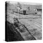 Atlanta, GA, Depot Destroyed on Sherman's Departure, Civil War-Lantern Press-Stretched Canvas