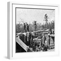 Atlanta, GA, Sherman's Men in Confederate Fort, Civil War-Lantern Press-Framed Art Print