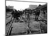 Atlanta, GA, Sherman's Men Tearing Up Railroad, Civil War-Lantern Press-Mounted Art Print