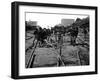 Atlanta, GA, Sherman's Men Tearing Up Railroad, Civil War-Lantern Press-Framed Art Print