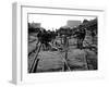 Atlanta, GA, Sherman's Men Tearing Up Railroad, Civil War-Lantern Press-Framed Art Print