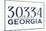 Atlanta, Georgia - 30334 Zip Code (Blue)-Lantern Press-Mounted Art Print