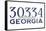 Atlanta, Georgia - 30334 Zip Code (Blue)-Lantern Press-Framed Stretched Canvas