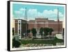 Atlanta, Georgia - Atlanta-Biltmore Hotel Exterior and Sunken Gardens View-Lantern Press-Framed Stretched Canvas