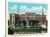 Atlanta, Georgia - Atlanta-Biltmore Hotel Exterior and Sunken Gardens View-Lantern Press-Stretched Canvas