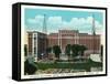 Atlanta, Georgia - Atlanta-Biltmore Hotel Exterior and Sunken Gardens View-Lantern Press-Framed Stretched Canvas