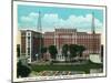 Atlanta, Georgia - Atlanta-Biltmore Hotel Exterior and Sunken Gardens View-Lantern Press-Mounted Art Print