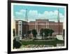 Atlanta, Georgia - Atlanta-Biltmore Hotel Exterior and Sunken Gardens View-Lantern Press-Framed Art Print