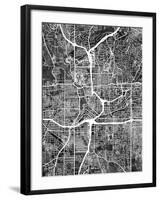 Atlanta Georgia City Map-Michael Tompsett-Framed Art Print