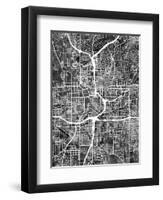 Atlanta Georgia City Map-Michael Tompsett-Framed Art Print