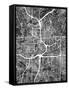 Atlanta Georgia City Map-Michael Tompsett-Framed Stretched Canvas