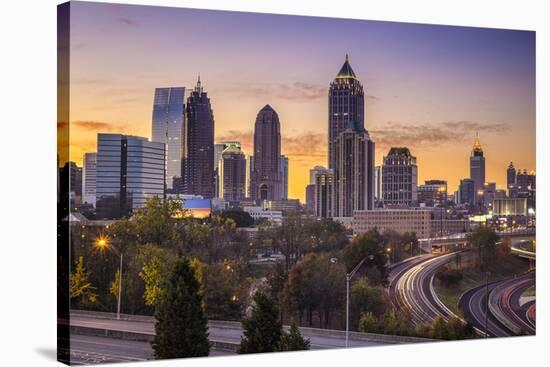 Atlanta, Georgia Downtown Skyline at Sunrise.-SeanPavonePhoto-Stretched Canvas