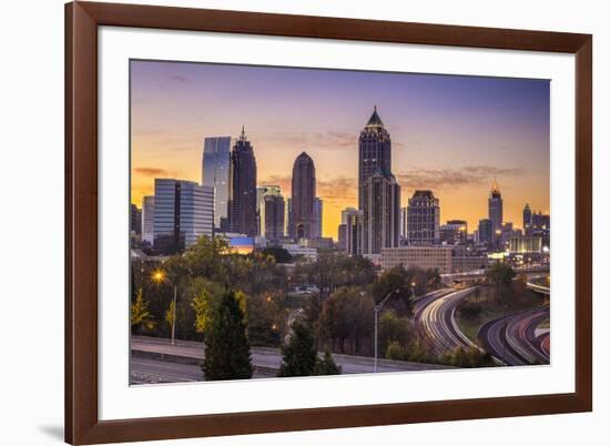 Atlanta, Georgia Downtown Skyline at Sunrise.-SeanPavonePhoto-Framed Photographic Print