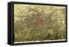 Atlanta, Georgia - Panoramic Map-Lantern Press-Framed Stretched Canvas