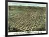 Atlanta, Georgia - Panoramic Map-Lantern Press-Framed Art Print