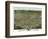 Atlanta, Georgia - Panoramic Map-Lantern Press-Framed Art Print