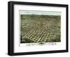 Atlanta, Georgia - Panoramic Map-Lantern Press-Framed Art Print