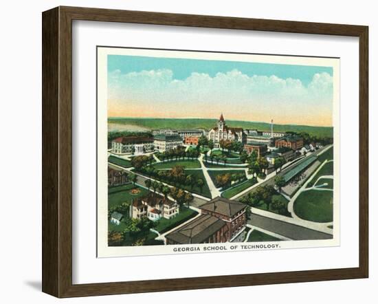 Atlanta, Georgia - School of Technology Campus Aerial-Lantern Press-Framed Art Print