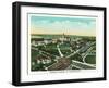 Atlanta, Georgia - School of Technology Campus Aerial-Lantern Press-Framed Art Print