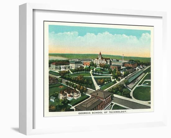 Atlanta, Georgia - School of Technology Campus Aerial-Lantern Press-Framed Art Print