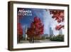 Atlanta, Georgia - Skyline and Park at Fall-Lantern Press-Framed Art Print