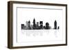 Atlanta Georgia Skyline BG 1-Marlene Watson-Framed Giclee Print
