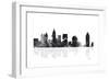 Atlanta Georgia Skyline BG 1-Marlene Watson-Framed Giclee Print