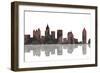 Atlanta Georgia Skyline BW 1-Marlene Watson-Framed Giclee Print