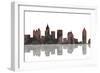 Atlanta Georgia Skyline BW 1-Marlene Watson-Framed Giclee Print