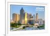 Atlanta, Georgia - Skyline during Day-Lantern Press-Framed Premium Giclee Print