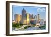 Atlanta, Georgia - Skyline during Day-Lantern Press-Framed Art Print