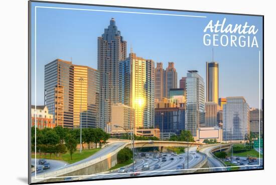 Atlanta, Georgia - Skyline during Day-Lantern Press-Mounted Art Print