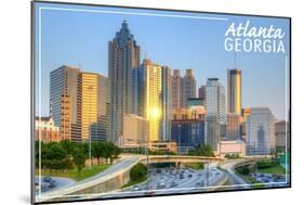 Atlanta, Georgia - Skyline during Day-Lantern Press-Mounted Art Print