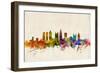 Atlanta Georgia Skyline-Michael Tompsett-Framed Art Print