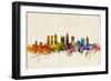 Atlanta Georgia Skyline-Michael Tompsett-Framed Premium Giclee Print