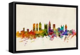 Atlanta Georgia Skyline-Michael Tompsett-Framed Stretched Canvas