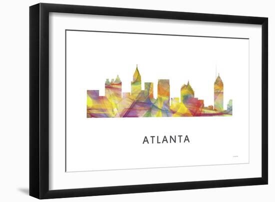 Atlanta Georgia Skyline-Marlene Watson-Framed Premium Giclee Print