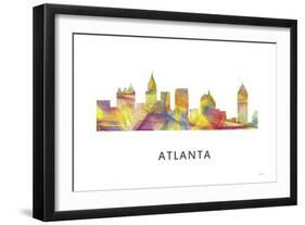 Atlanta Georgia Skyline-Marlene Watson-Framed Premium Giclee Print