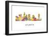 Atlanta Georgia Skyline-Marlene Watson-Framed Premium Giclee Print