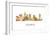 Atlanta Georgia Skyline-Marlene Watson-Framed Premium Giclee Print