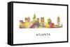 Atlanta Georgia Skyline-Marlene Watson-Framed Stretched Canvas