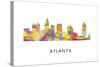 Atlanta Georgia Skyline-Marlene Watson-Stretched Canvas