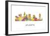 Atlanta Georgia Skyline-Marlene Watson-Framed Giclee Print